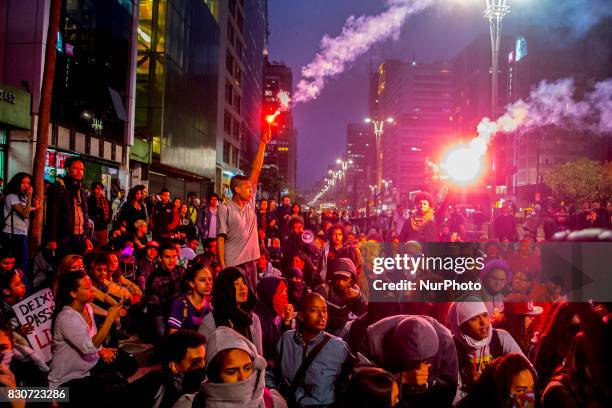 Students protest against the restriction imposed by the City of São Paulo in the use of the Free Student Pass benefit The act was convened by the...