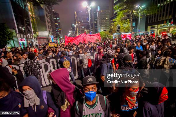 Students protest against the restriction imposed by the City of São Paulo in the use of the Free Student Pass benefit The act was convened by the...