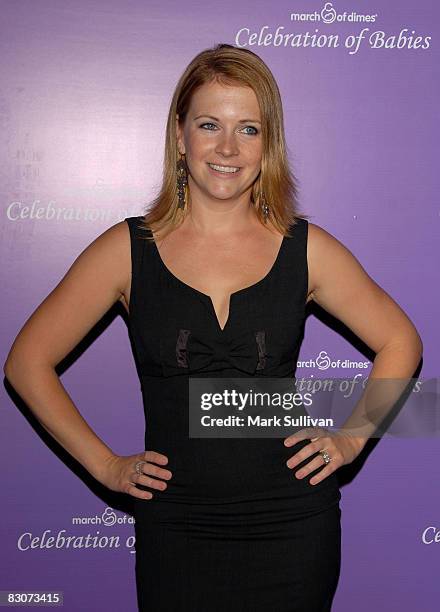 Actress Melissa Joan Hart arrives at the "Celebration of Babies" silent auction and luncheon to benefit March of Dimes on September 27, 2008 in...