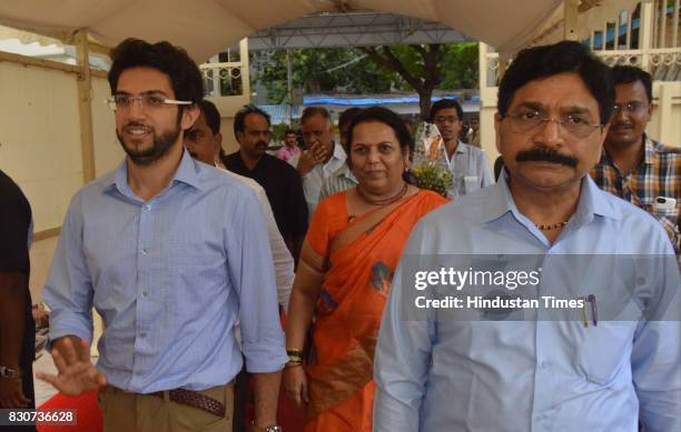 Yuva Sena Chief Aditya Thackeray during the monsoon assembly, on August 11, 2017 in Mumbai, India. Speaking on the last day of the Monsoon Session in...