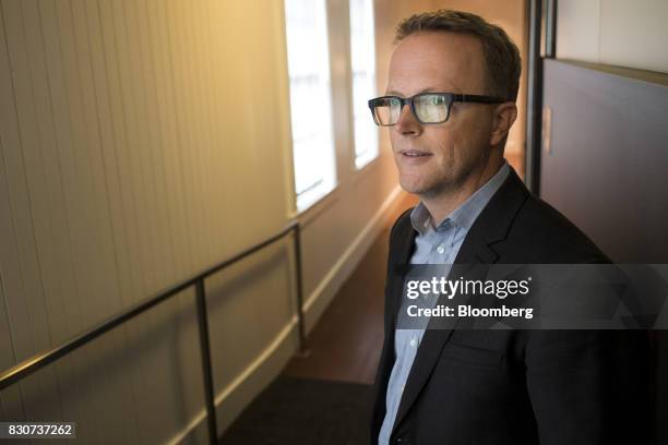 Scott Sanborn, chief executive officer of Lending Club Corp., stands for a photograph after a Bloomberg Technology interview in San Francisco,...