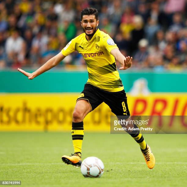 Nuri Sahin of Borussia Dortmund in action during the DFB Cup match between 1. FC Rielasingen-Arlen and Borussia Dortmund at Schwarzwald-Stadion on...