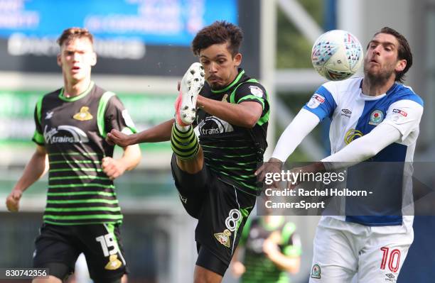 Doncaster Rovers' Niall Mason and Blackburn Rovers' Danny Graham during the Sky Bet League One match between Blackburn Rovers and Doncaster Rovers at...