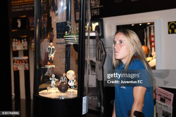 Valentina Cernoia of Juventus Women looks on during a visit to the Club's Museum on August 12, 2017 in Turin, Italy. (Photo by Getty Images -...