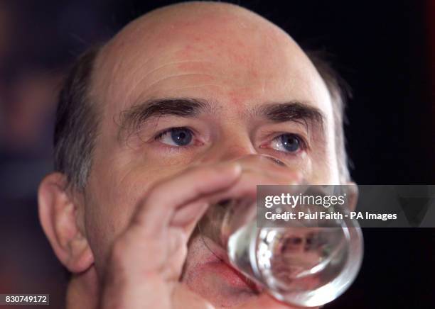 Sir Ronnie Flanagan who is to stand down as Chief Constable of the Royal Ulster Constabulary in 2002, talking at a news conference in Belfast. He...