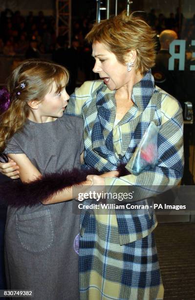 Emma Watson, who plays Hermione Granger, and Zoe Wanamaker who plays Madame Hooch in the film, arrives for world premiere of 'Harry Potter and the...