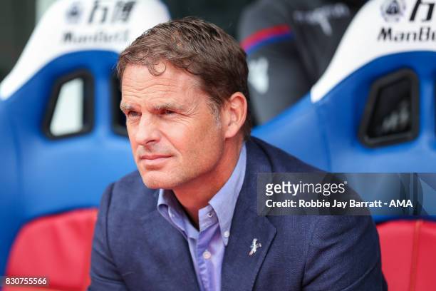 Frank de Boer head coach / manager of Crystal Palace during the Premier League match between Crystal Palace and Huddersfield Town at Selhurst Park on...