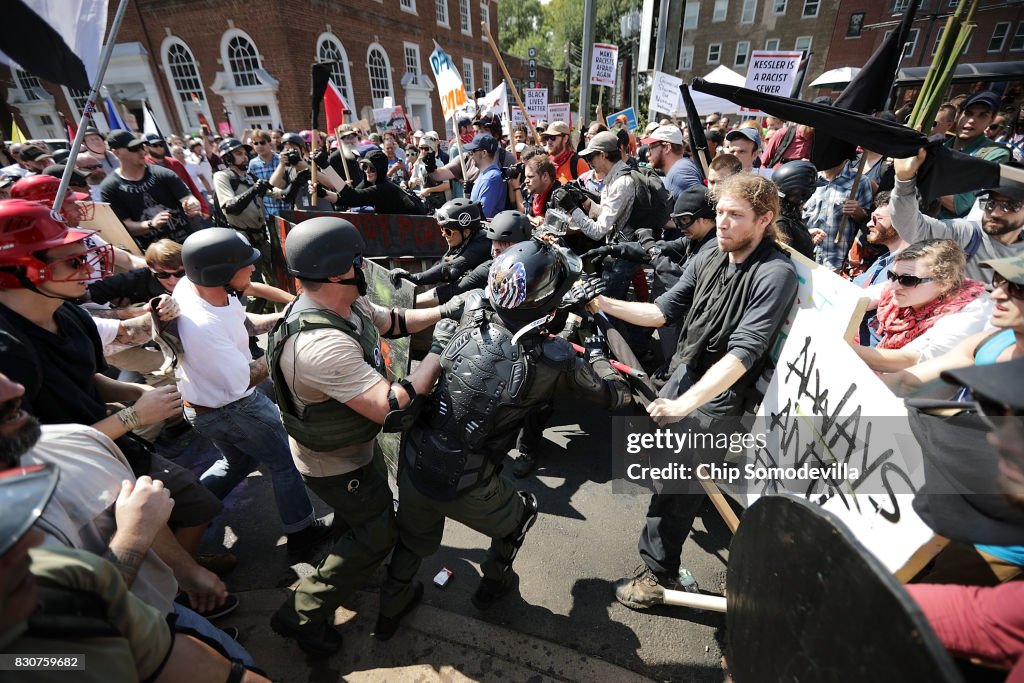 Violent Clashes Erupt at "Unite The Right" Rally In Charlottesville