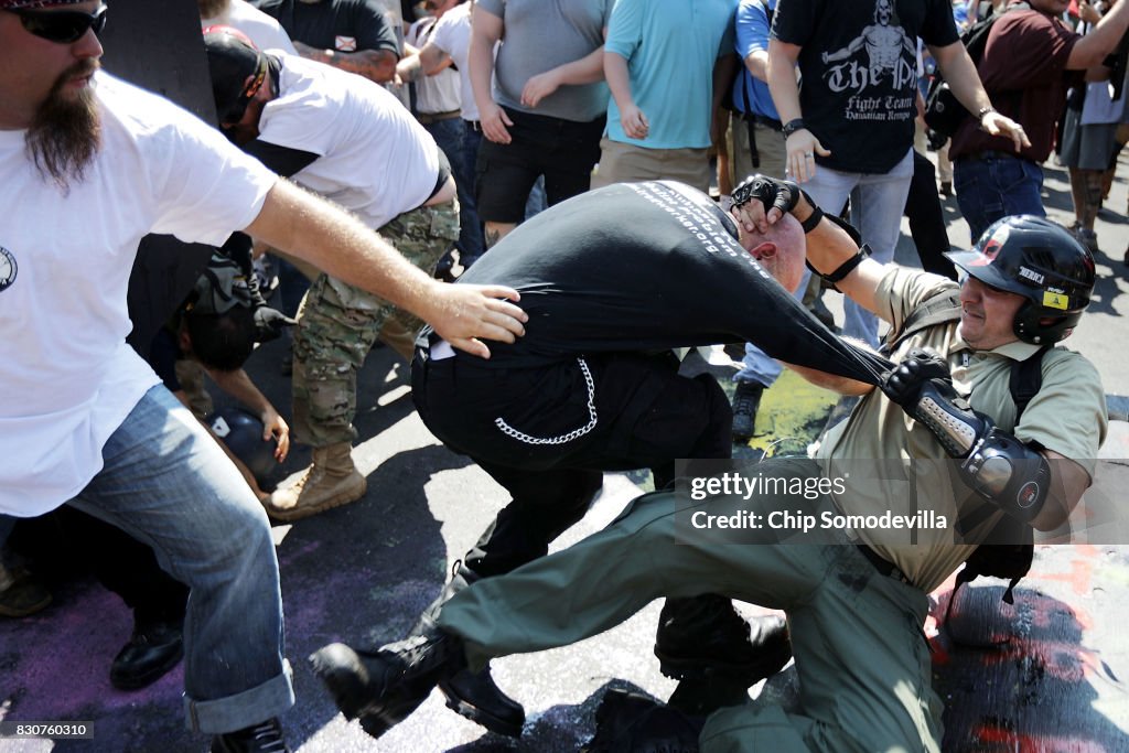 Violent Clashes Erupt at "Unite The Right" Rally In Charlottesville