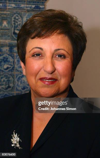 Iranian Nobel Peace Prize 2003 winner Shirin Ebadi looks on at Evangelische Akademie on October 1, 2008 in Tutzing, Germany. Shirin Ebad receives the...