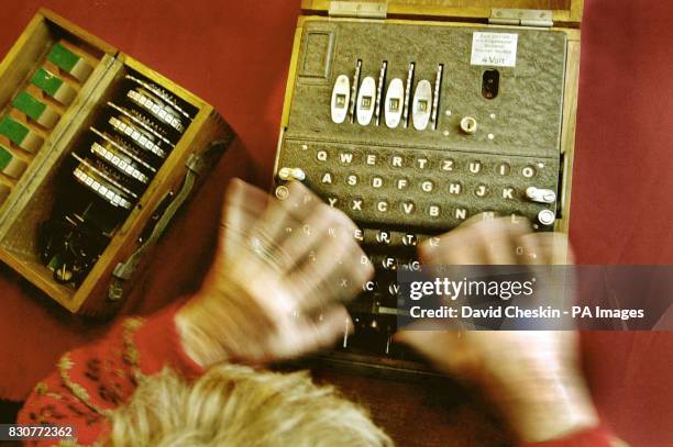 Grandmother and former intelligence worker Ann Mitchell from Edinburgh, who played a role in cracking German codes encrypted by the Enigma machine in...