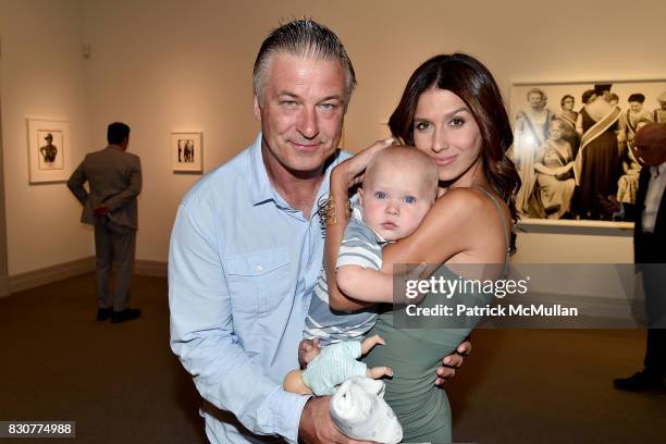 Alec Baldwin and Hilaria Baldwin attend the Guild Hall 2017 Summer Gala Celebrating AVEDON'S AMERICA at Guild Hall on August 11, 2017 in East...