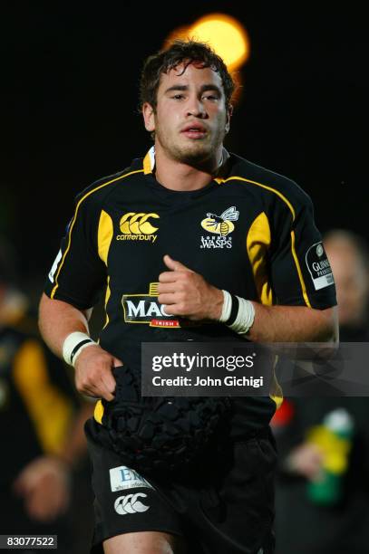 Danny Cipriani of London Wasps leave the field after the 1st half during the Guinness Premiership match between London Wasps and Bath at Adams Park...