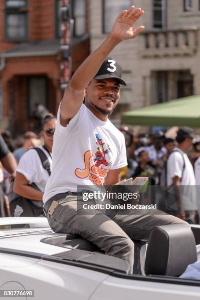 Chance the Rapper attends the 88th Annual Bud Billiken Parade on August 12, 2017 in Chicago, Illinois.