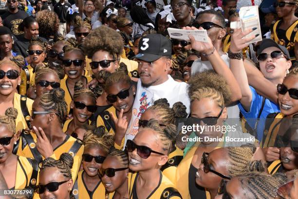 Chance the Rapper attends the 88th Annual Bud Billiken Parade on August 12, 2017 in Chicago, Illinois.