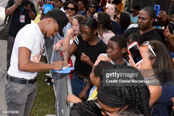 Chance the Rapper attends the 88th Annual Bud Billiken Parade on August 12, 2017 in Chicago, Illinois.