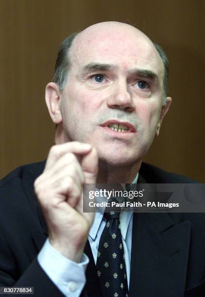 Police Service of Northern Ireland Chief Constable SIr Ronnie Flanagan, at police headquarters in Belfast after hearing the Ombudsman report into the...