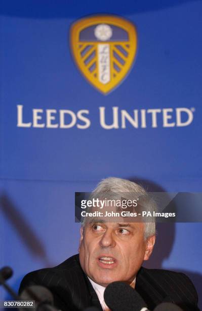 Leeds United Chairman Club Chairman Peter Ridsdale and Press Officer Dave Walker talk about the court case involving two of his players at a press...