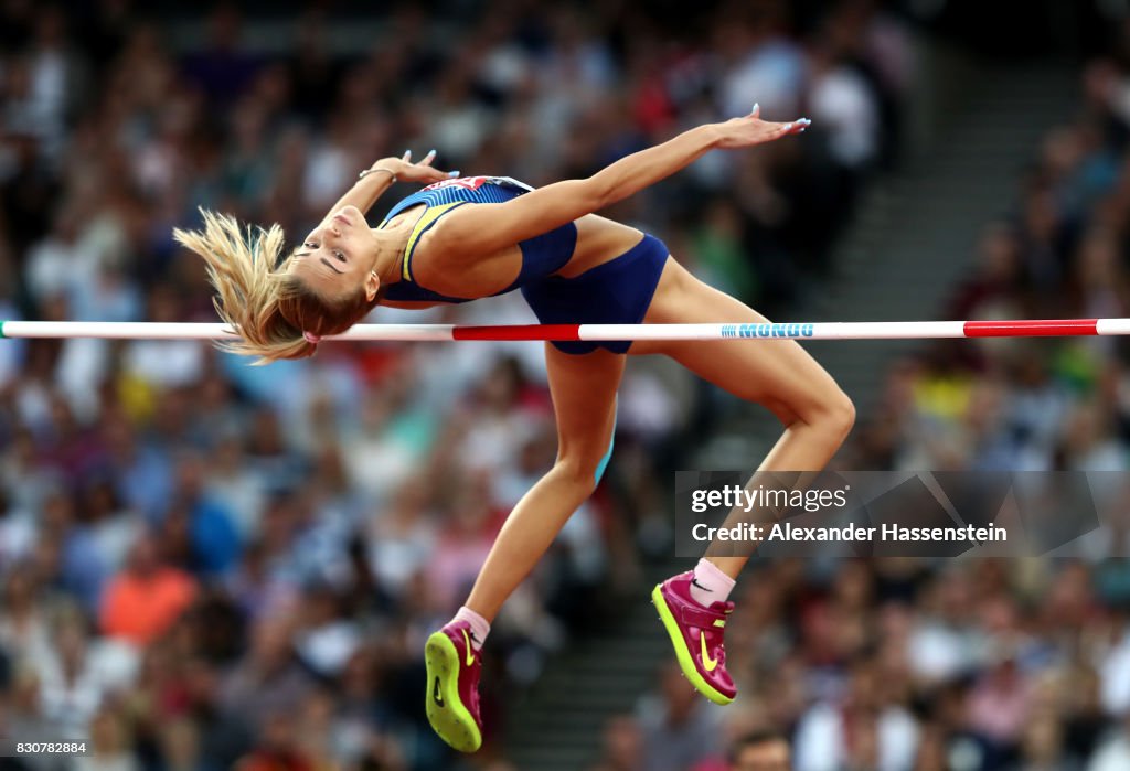 Yevchenko Yuliia Levchenko of Ukraine competes in the Women's High Jump final ...