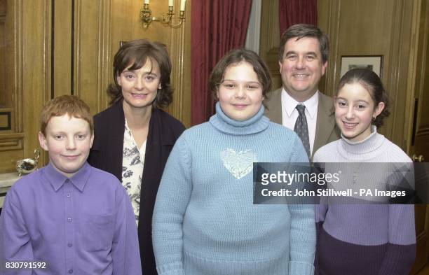 The Prime Minister's wife Cherie Blair with Tony Wright, at No. 10 Downing Street this evening. The MP for Great Yarmouth was with 3 of his young...