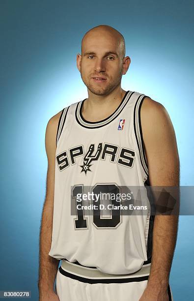 Brian Morrison of the San Antonio Spurs poses for a portrait during NBA Media Day on September 29, 2008 at the Spurs Training Facility in San...