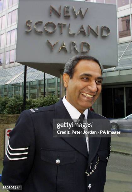 Sergeant Gurpal Virdi outside New Scotland Yard, after signing a settlement with the Metropolitan Police and receiving a letter of apology from...