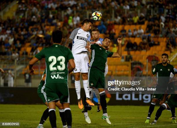 Matias Vecino of FC Internazionale in action during the Pre-Season Friendly match between FC Internazionale and Real Betis at Stadio Via del Mare on...