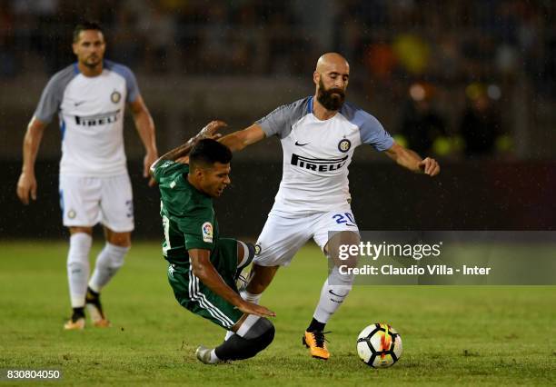 Borja Valero of FC Internazionale in action during the Pre-Season Friendly match between FC Internazionale and Real Betis at Stadio Via del Mare on...