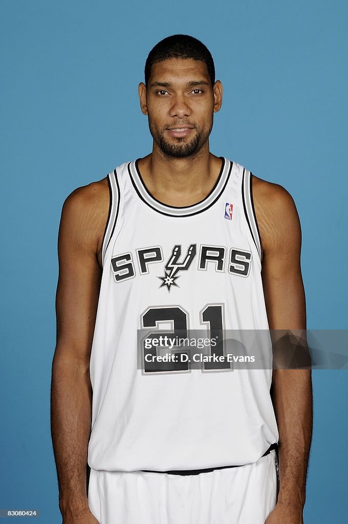 Tim Duncan of the San Antonio Spurs poses for a portrait during NBA