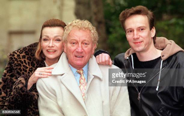 Actor Barry Foster who plays Van Der Valk in the TV programme of the same name with co-stars Meg Davies, who plays his wife, and Richard Huw, who...