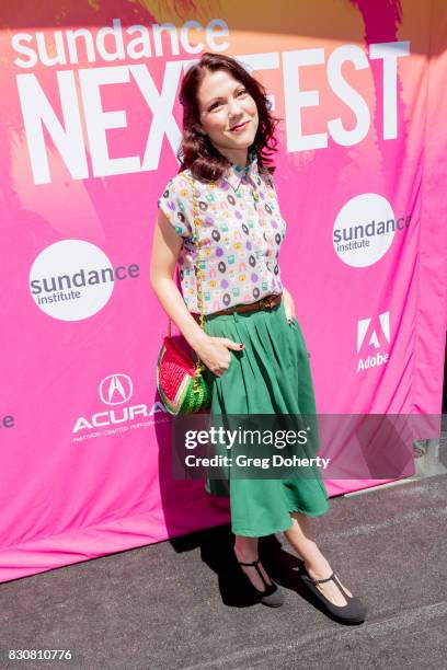 Actress and Comedian Jenny Lorenzo arrives for the 2017 Sundance NEXT FEST at The Theater at The Ace Hotel on August 12, 2017 in Los Angeles,...