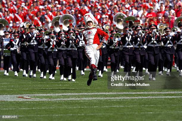 The Ohio State University Marching Band during the game against the Miami Redhawks, September 3 in Columbus, Ohio. The Buckeyes beat the Redhawks...