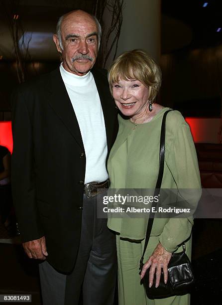 Actor Sir Sean Connery and actress Shirley MacLaine arrive at AFI's Night At The Movies presented by Target held at ArcLight Cinemas on October 1,...