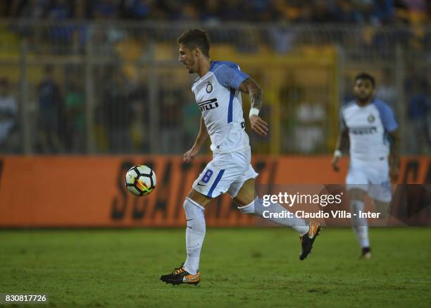 Stevan Jovetic of FC Internazionale in action during the Pre-Season Friendly match between FC Internazionale and Real Betis at Stadio Via del Mare on...