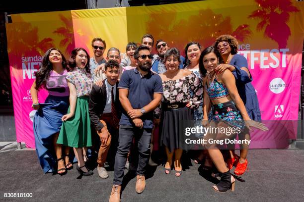 The "Gente-fied" Cast and Crew, including Aaliyah Williams, Alicia Sixtos, Art Bonilla, Eduardo Roman, Jennifer Lorenzo, Josefina Lopez, Laura...