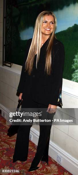 Presenter Katy Hill, arriving at the Grosvenor House Hotel, London, for the RTS Programme Awards.