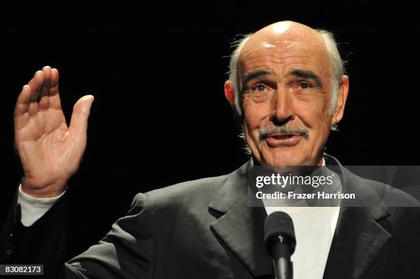 Actor Sean Connery presents during AFI's Night At The Movies presented by Target held at ArcLight Cinemas on October 1, 2008 in Hollywood, California.