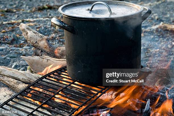 cooking pot - queen charlotte islands stock pictures, royalty-free photos & images