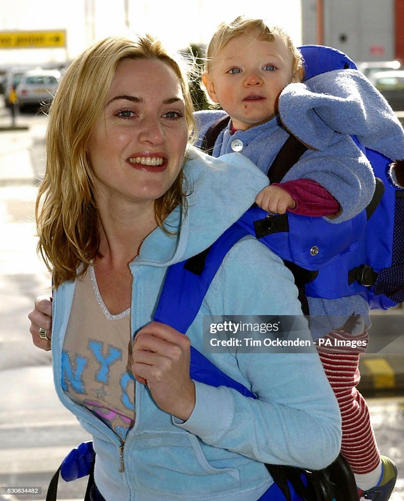 Kate Winslet Leaves Heathrow for LA
