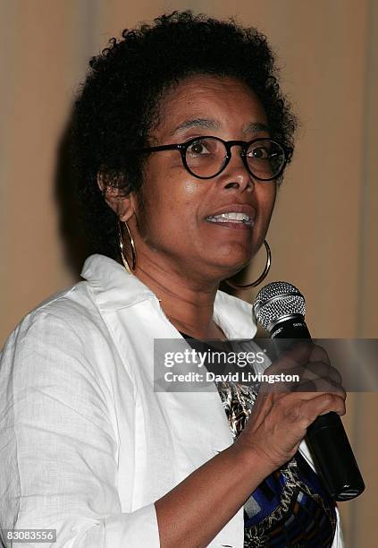 Actress Rosanne Katon attends a Q&A following the AMPAS screening of "Autism: The Musical" at the Linwood Dunn Theater on October 1, 2008 in...