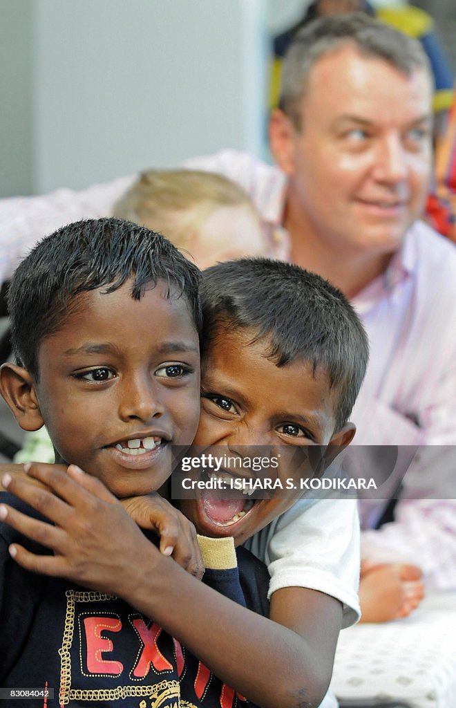 Sri Lankan children play at the British
