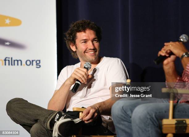 Filmmaker Nash Edgerton attends the Australians In Film & Pathe Films UK screening of "The Square" held at the Harmony Gold Theater on October 1,...