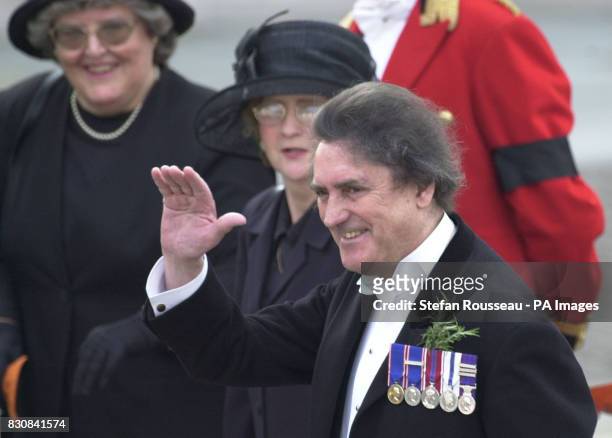 Member of Queen Elizabeth the Queen Mother's staff, Billy Tallon arrives at Westminster Abbey, London, for the funeral of Queen Elizabeth the Queen...