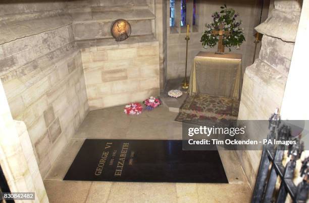 The George VI Memorial Chapel in St George's Chapel, Windsor, where Queen Elizabeth, the Queen Mother was intered, after her funeral in Westminster...