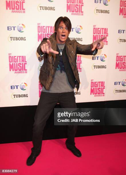Musician and DJ Basshunter attends the BT Digital Music Awards 2008 held at The Roundhouse on October 1, 2008 in London, England.
