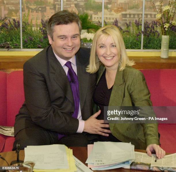 Presenter Fiona Phillips with co-host Eamonn Holmes during the show. It was her last prgramme before she takes maternity leave for her second child,...
