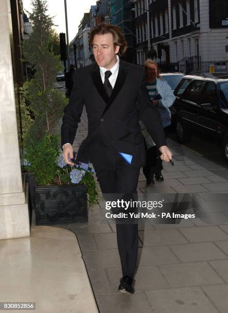 Jonathan Ross arriving for the wedding reception of Sun columnist Jane Moore and Gary Farrow, at Claridge's Hotel in central London.