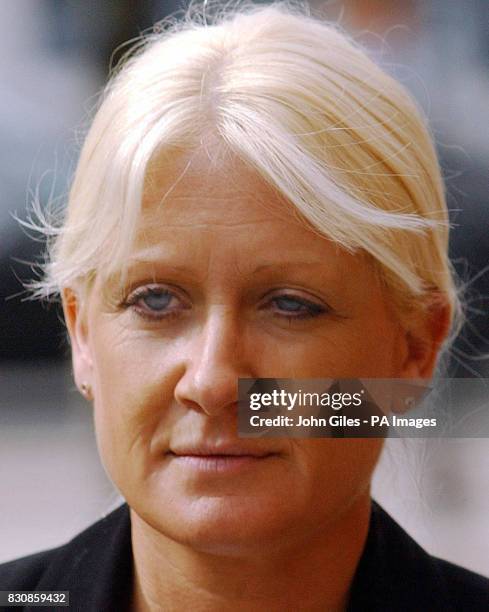 Former escort girl Janet Charlton arriving at Leeds Crown Court where she denies murdering her lover Danny O'Brien at the house they shared in...