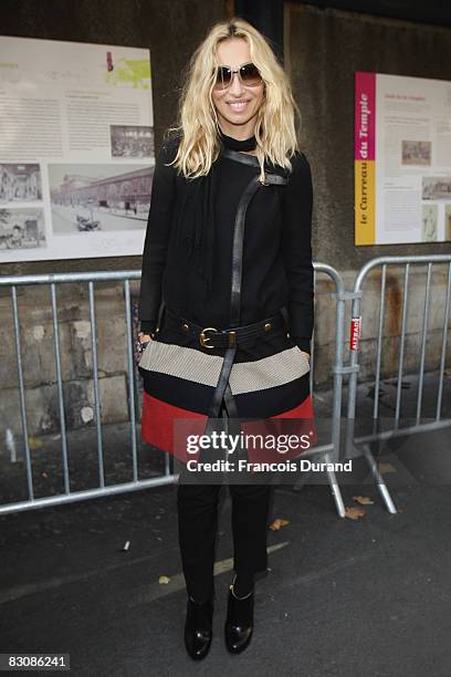 Alexandra Golovanoff arrives at the Stella McCartney Show during Paris Fashion Week at Carreau du Temple on October 2, 2008 in Paris, France.