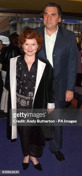 Actress Imelda Staunton and actor Jim Carter arrive for the premiere of her new film 'Crush' at the Haymarket UGC.